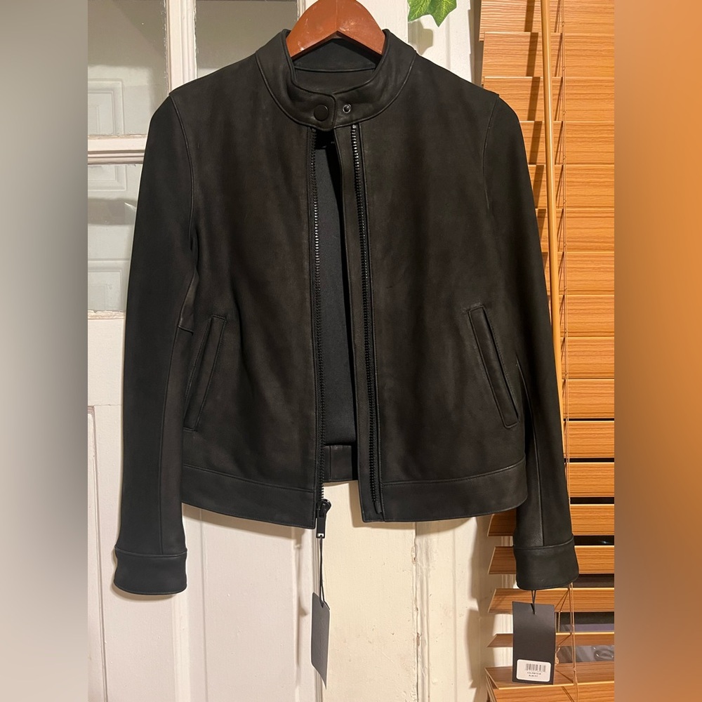 Women’s Brand New Leather Racer Jacket - Thursday Boot Company